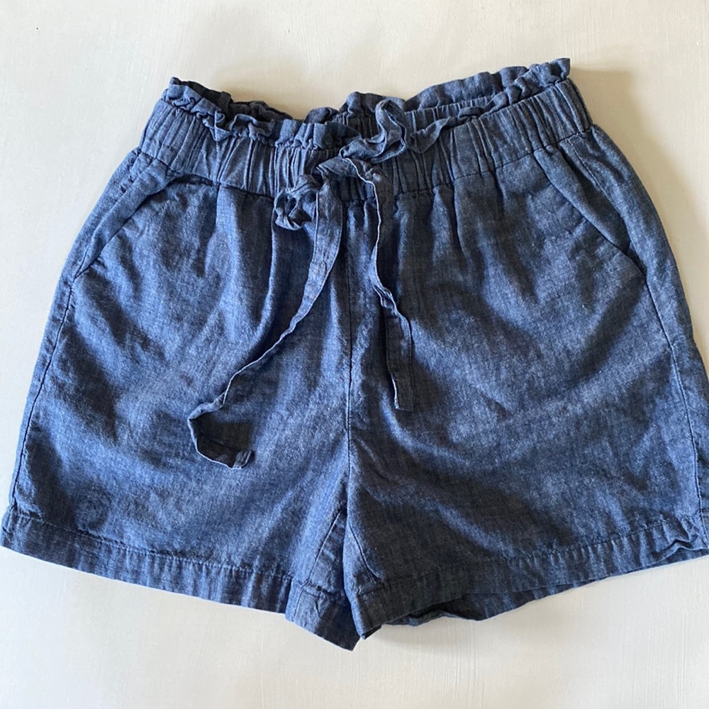 Chambray Denim Shorts